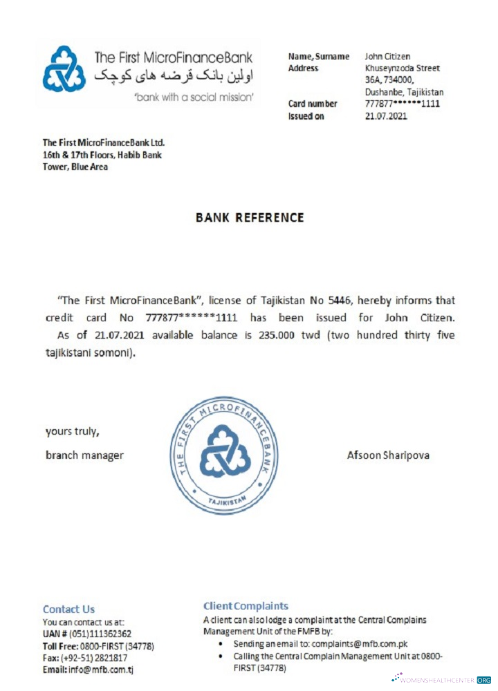Download Tajikistan The First MicroFinanceBank reference Photoshop template